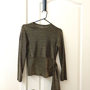 Metallic Long Sleeve Top